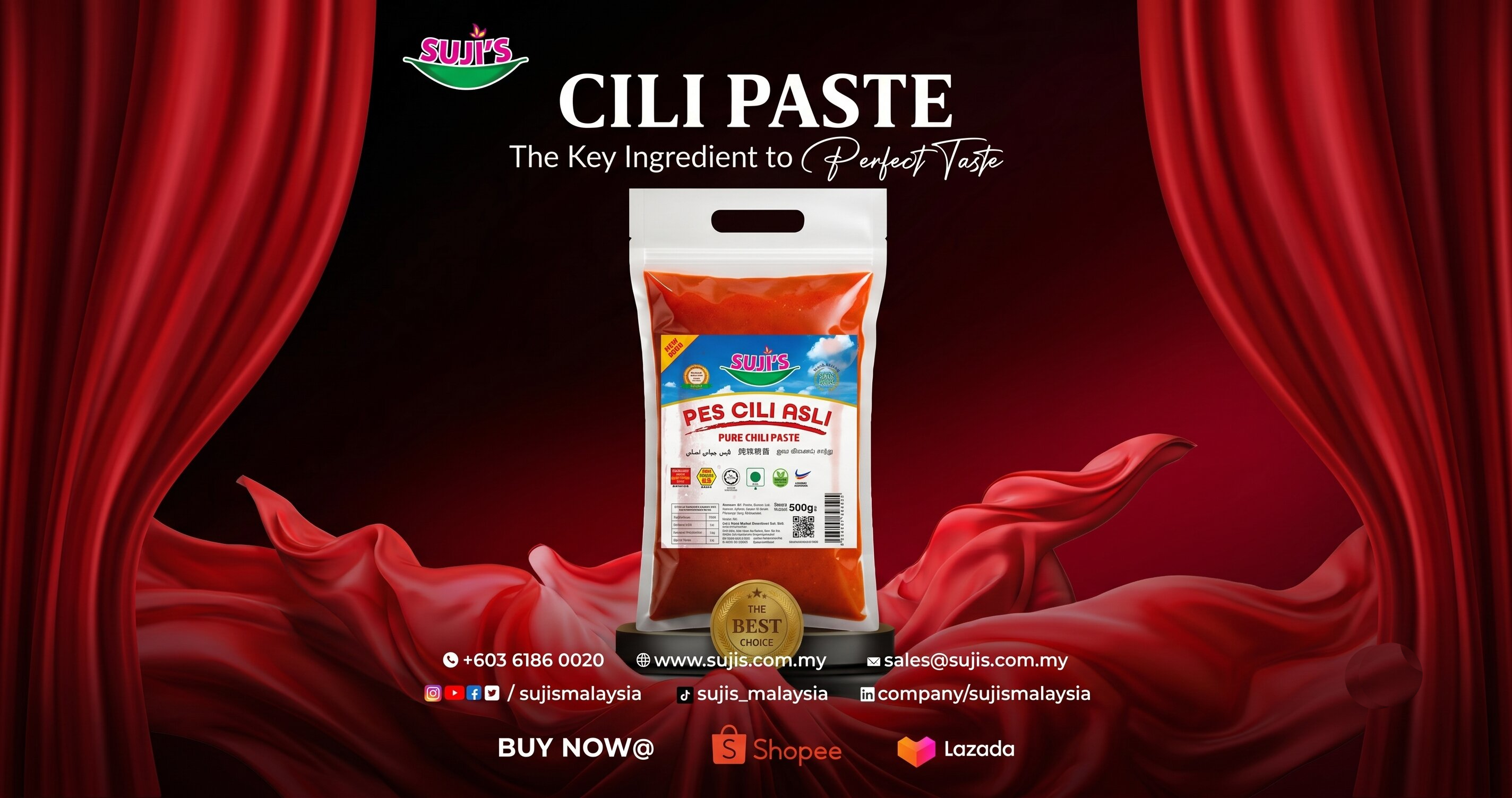 Suji's Cili Kisar A1 & Pure Cili Paste | Best Cili Paste in Malaysia